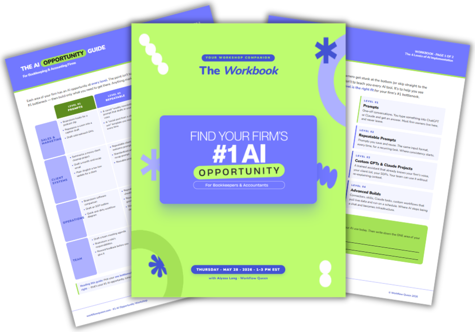The AI Opportunity Guide workbook, the PDF you use to spot and prioritize your firm's highest-value AI wins