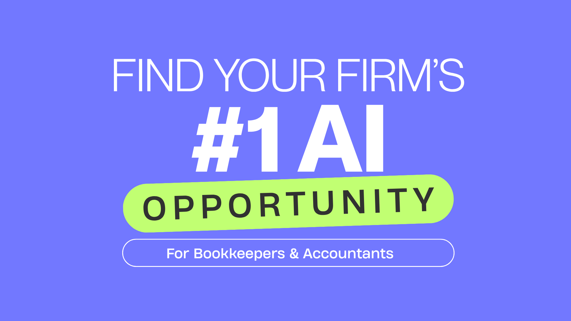 Find Your Firm's #1 AI Opportunity
