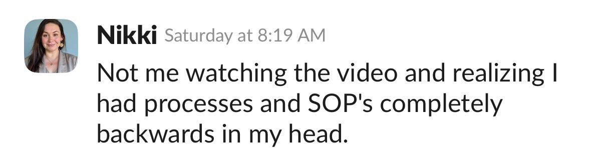 The SOP Method student feedback