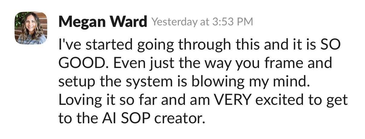 The SOP Method student feedback