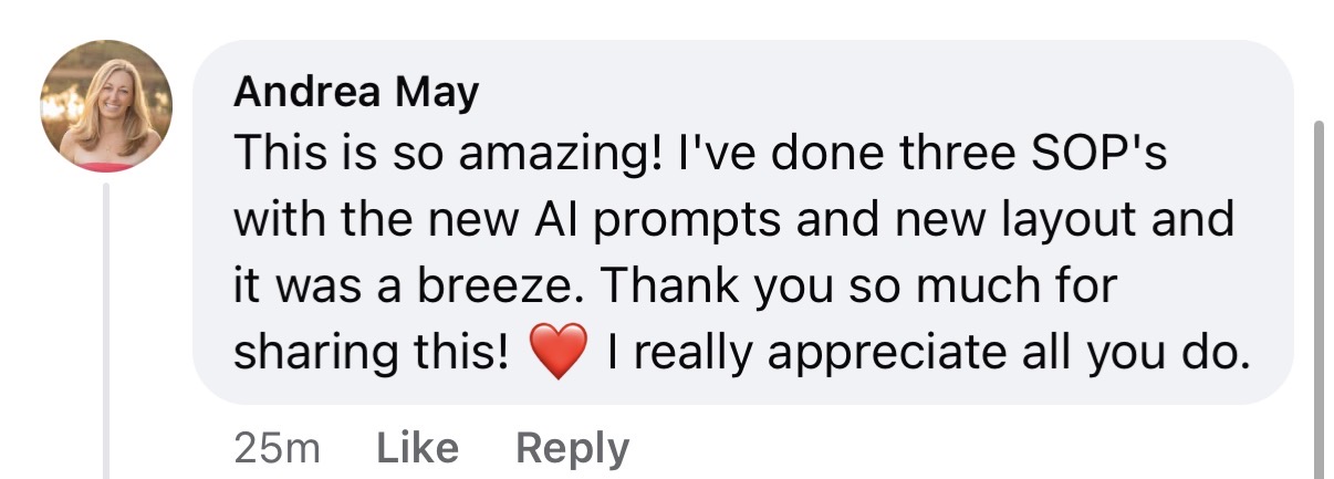 The SOP Method student feedback