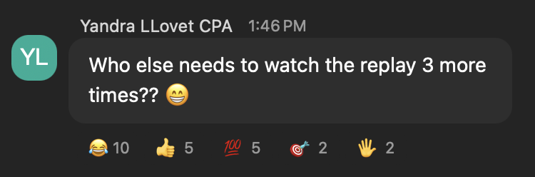 Yandra: Who else needs to watch the replay 3 more times?